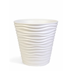 Кашпо для цветов «Дюна», 50 л, d=45 см, h=45 см, пластиковое, белое