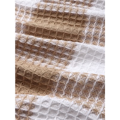 Плед вафельный Этель «Клетка» 150×240 см, бежевый, хлопок 100%, 350 г