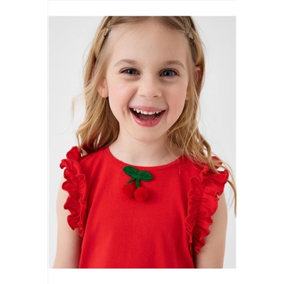 Комплект трикотажный для девочек: джемпер (футболка без рукавов), юбка-шорты PLAYTODAY, 1242845