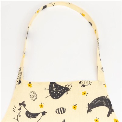 Фартук кухонный «Доляна» Chicken farm, 60×70 см, 100% хлопок, 164 г/м²