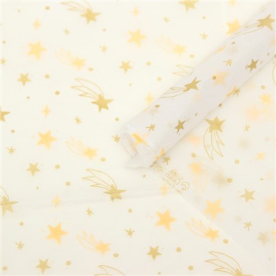 Бумага упаковочная тишью, новогодняя упаковка «Полет», 50×66 см