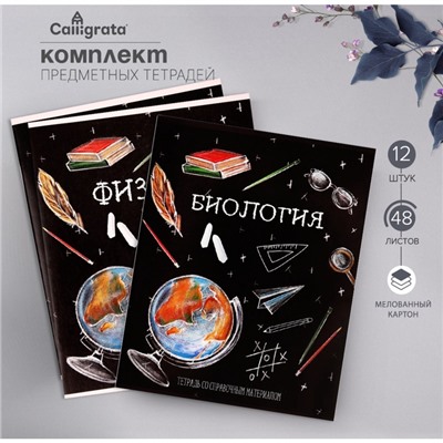 Набор предметных тетрадей 48 листов, Calligrata «Доска», 12 предметов