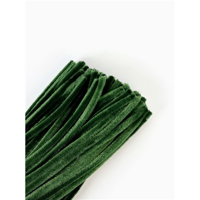 Синельная проволока, набор 100 штук, зелёная, 30 см