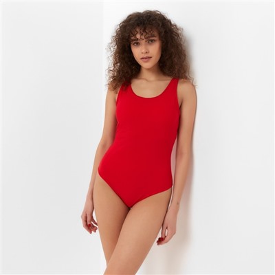 Купальник женский слитный с завязками на спине MINAKU, размер 46, красный