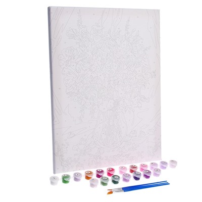 Картина по номерам на холсте с подрамником «Натюрморт с цветами», 30×40 см