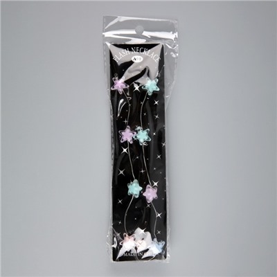 Светодиодные бусы «Звездочки», 80 см, LED(1608)-16-4.6V, AG13×3 (в компл.), 3 режима свечение тёплое белое