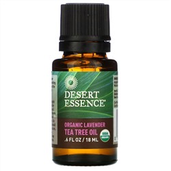 Desert Essence, Органическая лаванда с маслом чайного дерева, 0,6 жидких унций (18 мл)