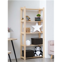 Стеллаж деревянный усиленный, 5 полок, 170×74×28 см