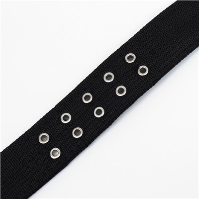 Ошейник четырехслойный с вертлюгом, 80×4.9 см, ОШ 64-74 см, полиэстер, чёрный