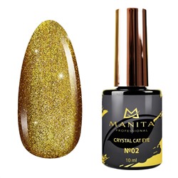 520631 MANITA Гель-лак для ногтей с эффектом кошачьего глаза / Crystal Cat Eye №02, 10 мл