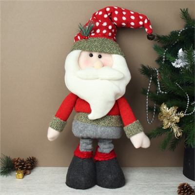 Новогоднее украшение Дед мороз на телескопических ножках 46/79 см / NY202110 /уп 24/