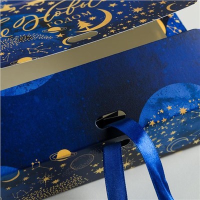 Коробка подарочная новогодняя складная «С Новым годом», 16.5×12×5 см