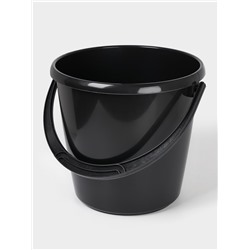 Ведро хозяйственное, 20 л, пластик, чёрное