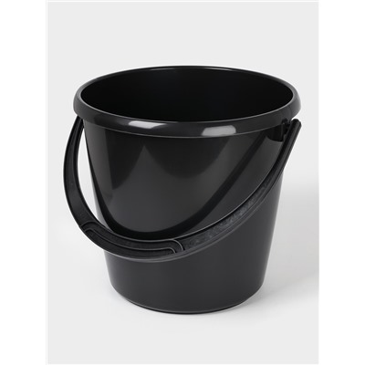 Ведро хозяйственное, 20 л, пластик, чёрное