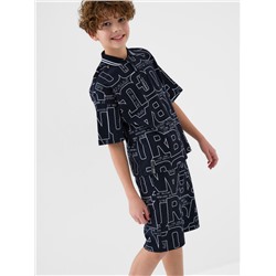 Комплект трикотажный для мальчиков: джемпер с воротником поло, шорты