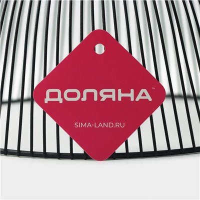 Фруктовница Доляна, 24,5×24,5×14 см, чёрная
