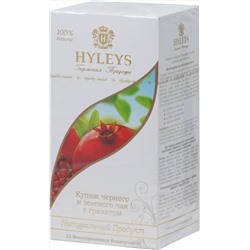 HYLEYS. Гармония природы. Черный и зеленый чай с гранатом карт.пачка, 25 пак.