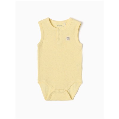 Боди без рукавов Крошка Я Melange, рост 68-74, жёлтое