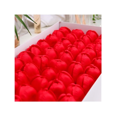 Тюльпаны мыльные красные, набор 50 шт.