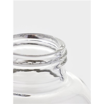 Бутылка для воды, 790 мл, 7.5×23 см, с трубочкой и шкалой времени, стекло, прозрачная