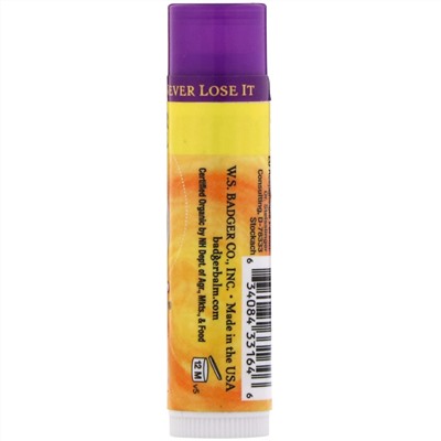 Badger Company, Lip Balm, Lavender & Orange, .15 oz (4.2 g)