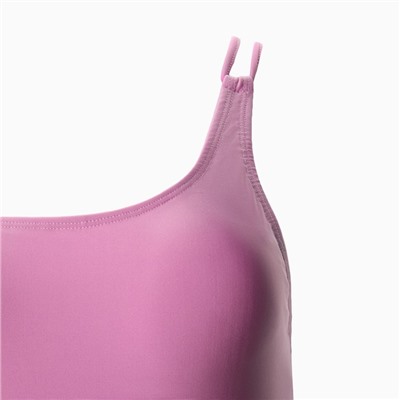 Купальник женский слитный на одно плечо, размер 48, сиреневый