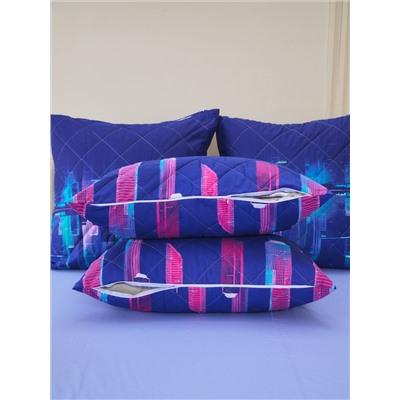 Постельное белье зима-лето из поплина с простыней на резинке - Сити Найт