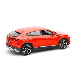 Машинка die-cast Lamborghini Urus, 1:25, красная, открывающиеся двери.