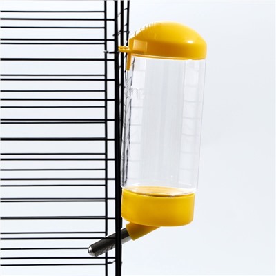 Поилка для клетки, 400 мл, 9×6×20 см, жёлтая