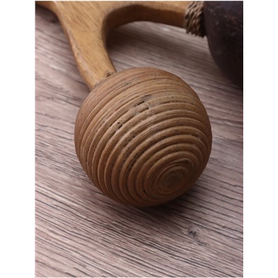 Сувенирный музыкальный инструмент «Маракас двойной», 25×9×20 см, махагон, кокос