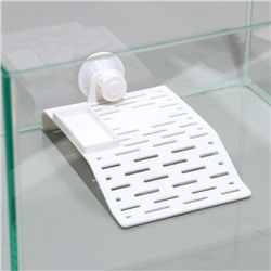 Мостик для черепах малый, на присоске, 17.6×11.8×2 см