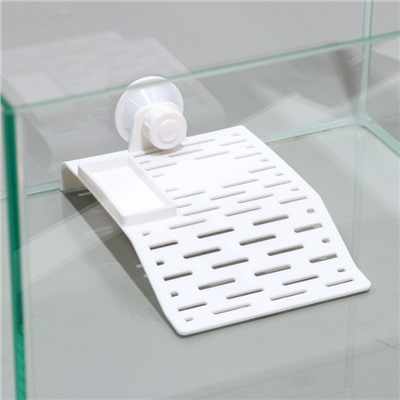 Мостик для черепах малый, на присоске, 17.6×11.8×2 см