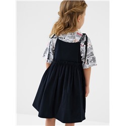 Комплект трикотажный для девочек: сарафан, фуфайка (футболка)