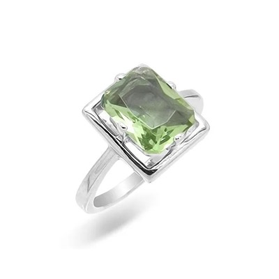 Кольцо из серебра празиолит кварц, Ю-Ирина