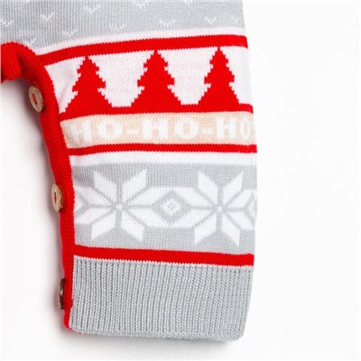 Комбинезон детский вязаный «Крошка Я» New Year, рост 62-68 см