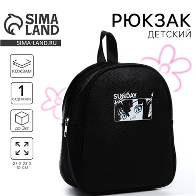 Рюкзак из искусственной кожи Sunday, 27×23×10 см
