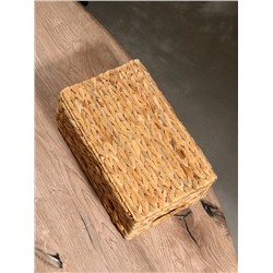 Корзина плетёная, 32×20×14 см (+/- 3 см), водный гиацинт