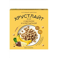 Завтрак "Хрустлайт" шоколадно-банановый с белком и клетчаткой, 100г 12 мес 1/10 ЭКОПРОДУКТЫ, 1190926
