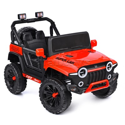 Электромобиль "Крутой водитель" на аккумуляторе, с р/у управлением, в коробке (красный)