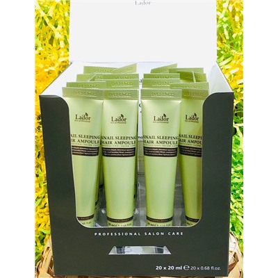 LADOR НОЧНАЯ ВОССТАНАВЛИВАЮЩАЯ СЫВОРОТКА с улиткой snail sleeping hair ampoule