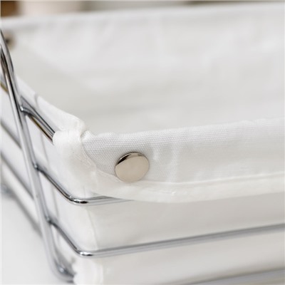 Хлебница Доляна, 28×19×12 см, белая