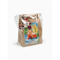 Чай новогодний в крафтовом пакете с игрушкой «Зима-время счастья», 50 г