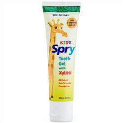 Xlear, Kid's Spry, зубной гель с ксилитом, оригинальный, 60 мл (2,0 жидких унции)