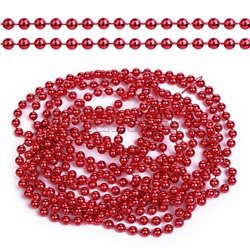 Бусы новогодние красные (2,7м)