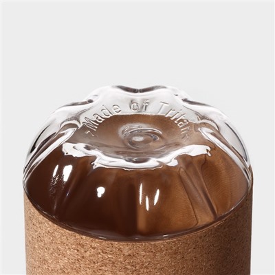 Бутылка для воды Magistro Cork, с элементами пробки, 610 мл, 7.5×7.5×22 см, пластик