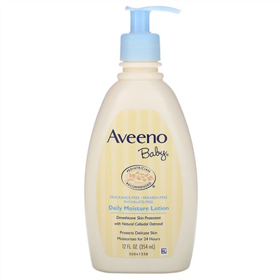 Aveeno, Baby, увлажняющий лосьон для ежедневного применения, без запаха, 354 мл (12 жидк. унций)