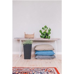 Кашпо для цветов со вставкой «Ротанг», 13 л, вставка 4.9 л, коричневое