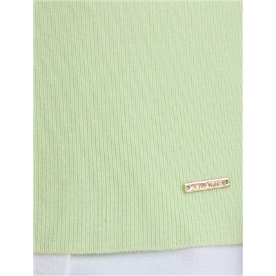 Джемпер с воротником-поло с коротким рукавом тонкой вязки из вискозы