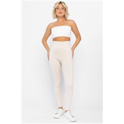 Лосины в рубчик утепленные (экрю) Б14805-7М