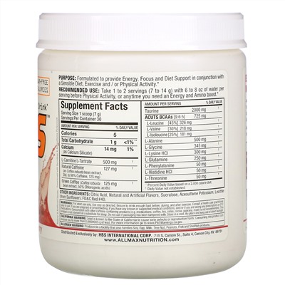 ALLMAX Nutrition, ACUTS, энергетический напиток с аминокислотами, ягоды годжи, 210 г (7,4 унции)